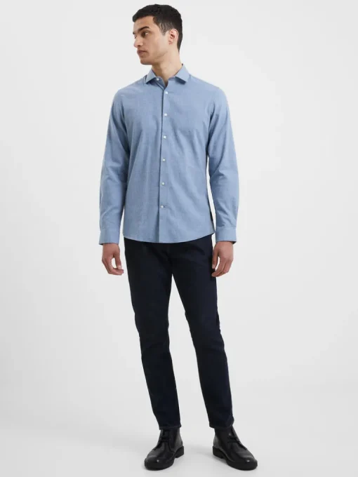 Brushed Melange Long Sleeve Shirt
