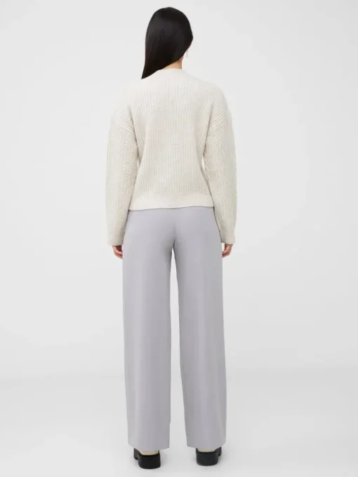 Cable Knit Arm High Neck Jumper