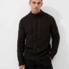 Cable Knit Roll Neck Jumper