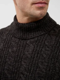 Cable Knit Roll Neck Jumper