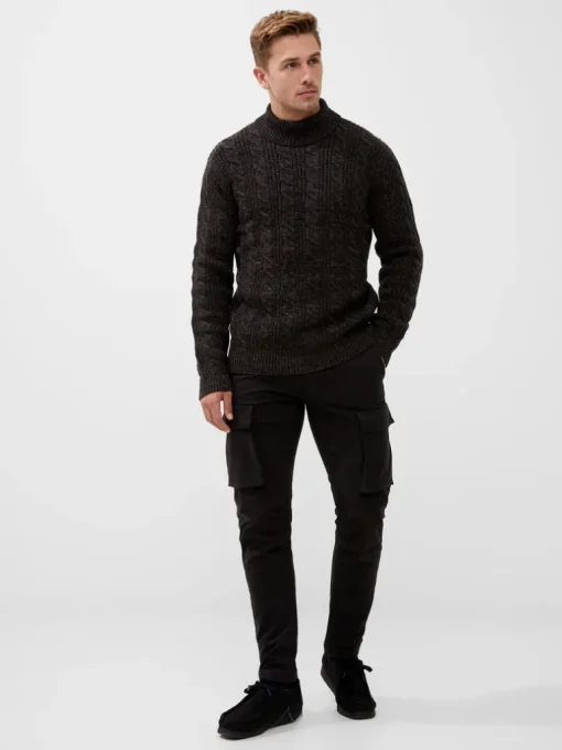 Cable Knit Roll Neck Jumper