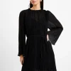 Callie Lurex Pleated Mini Dress