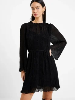 Callie Lurex Pleated Mini Dress