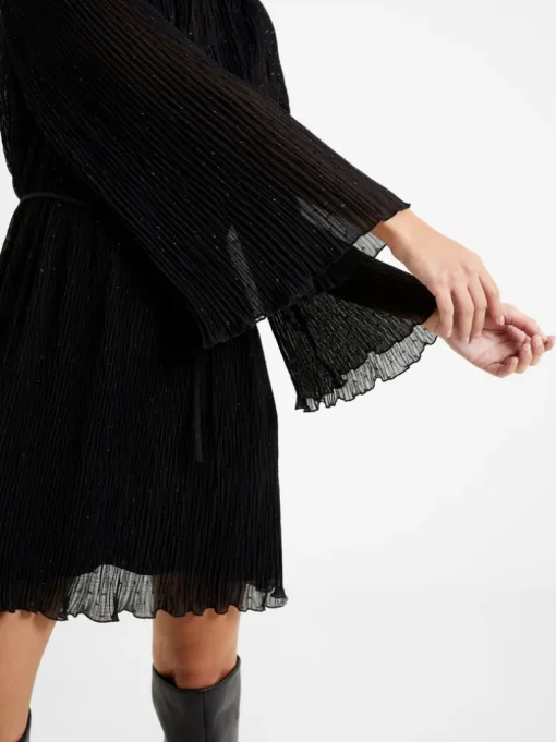 Callie Lurex Pleated Mini Dress
