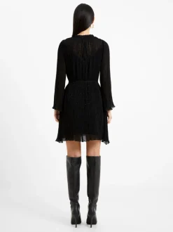 Callie Lurex Pleated Mini Dress