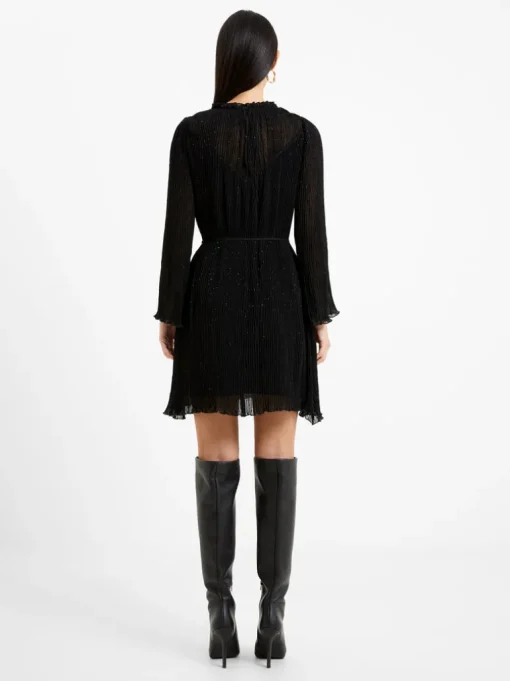 Callie Lurex Pleated Mini Dress