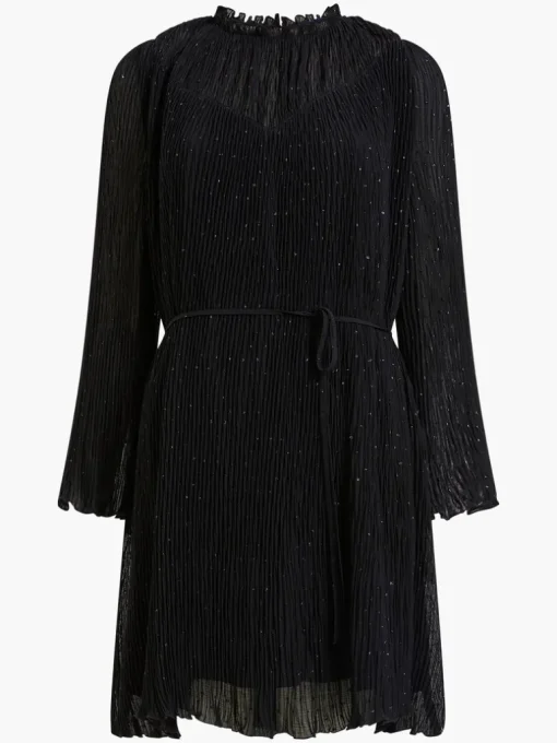 Callie Lurex Pleated Mini Dress