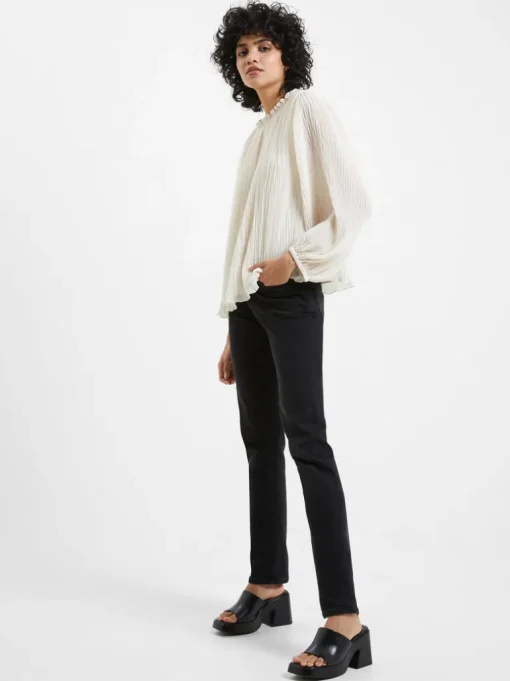 Callie Lurex Pleated Top