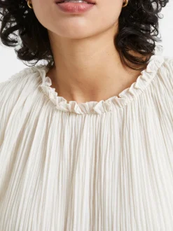 Callie Lurex Pleated Top