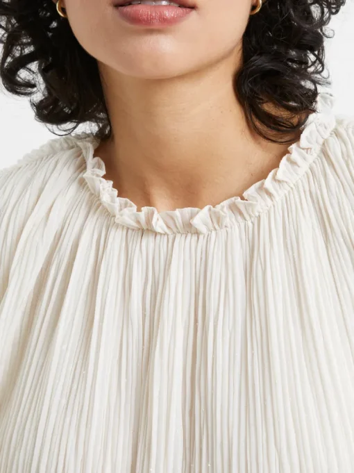 Callie Lurex Pleated Top