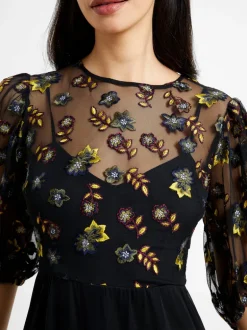 Camielle Embroidered Midi Dress