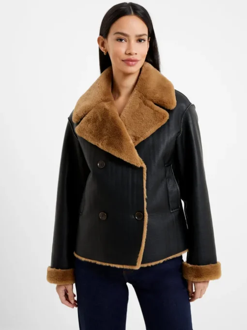 Cerys PU Faux Fur Jacket