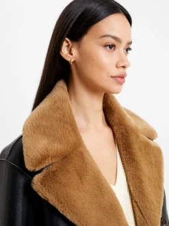 Cerys PU Faux Fur Jacket