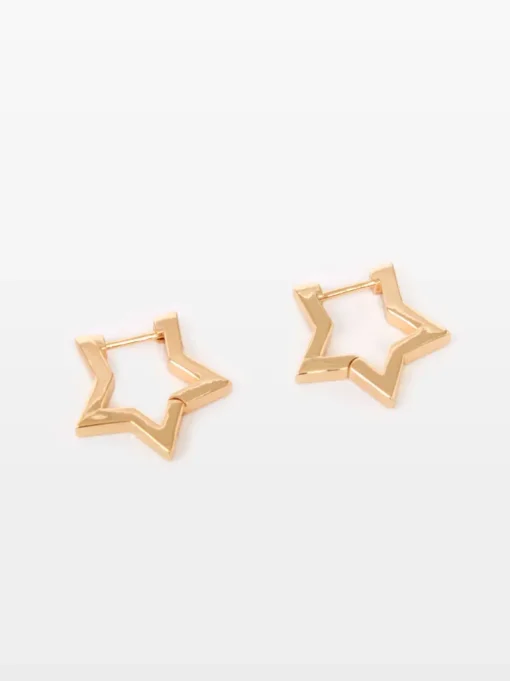 Chunky Star Hoop Earrings