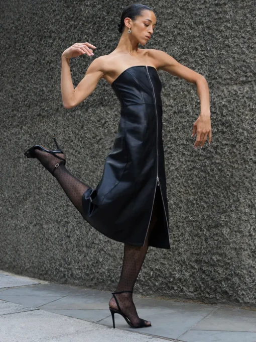 Claudia PU Dress