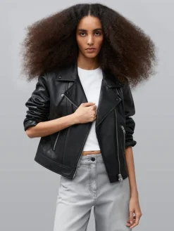 Connie Leather Biker Jacket