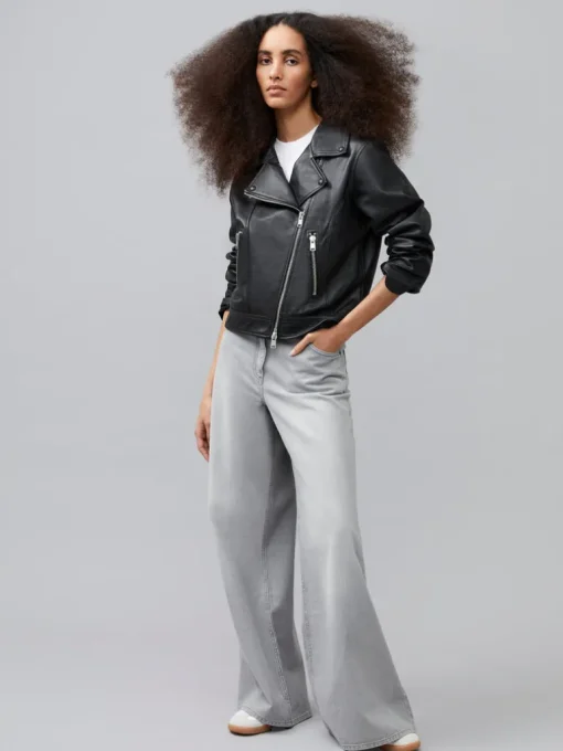 Connie Leather Biker Jacket