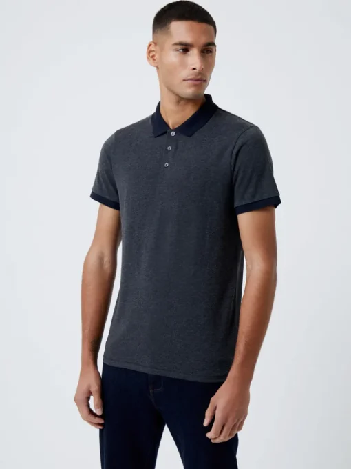 Contrast Collar Polo Shirt