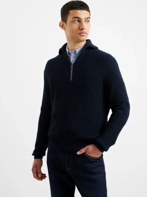 Cotton Half Zip Jumper