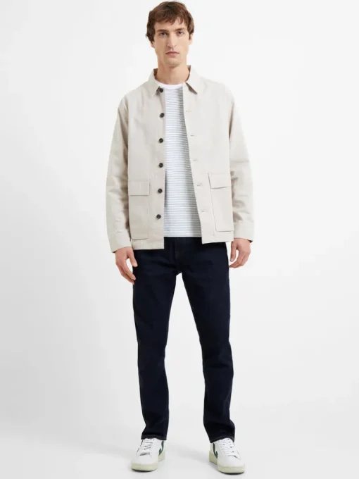 Cotton Herringbone Chore Overshirt