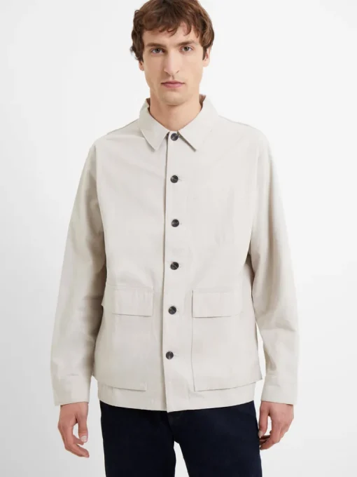 Cotton Herringbone Chore Overshirt