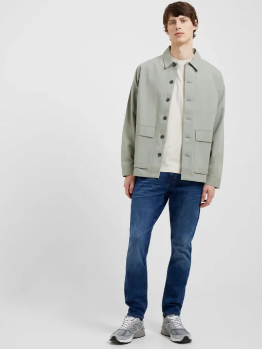 Cotton Herringbone Chore Overshirt