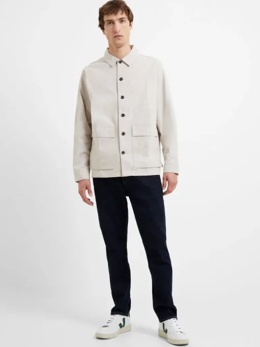 Cotton Herringbone Chore Overshirt