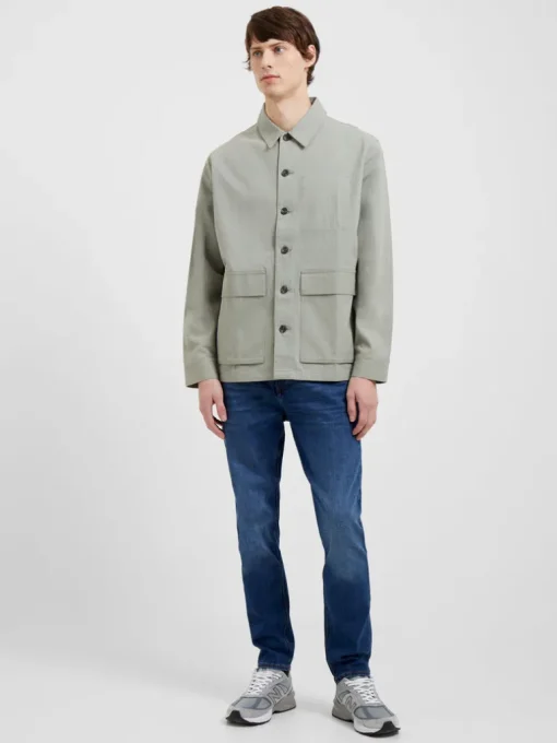 Cotton Herringbone Chore Overshirt