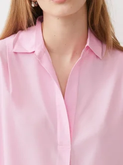 Crepe Light Cap Sleeve Popover Shirt