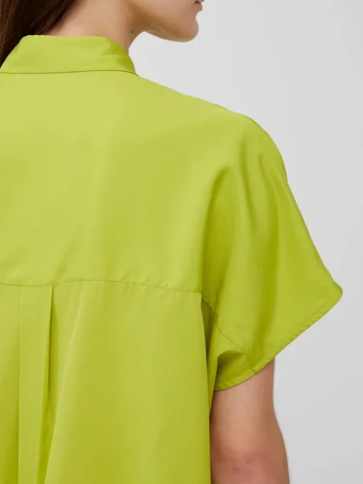 Crepe Light Cap Sleeve Popover Shirt