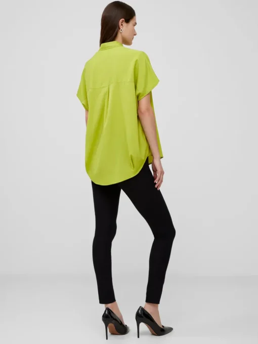 Crepe Light Cap Sleeve Popover Shirt