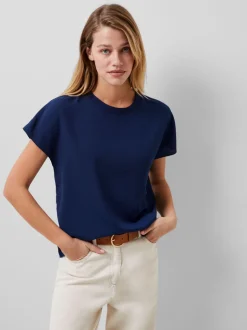 Crepe Light Crew Neck Top