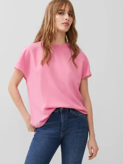 Crepe Light Crew Neck Top
