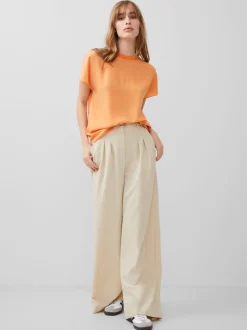 Crepe Light Crew Neck Top