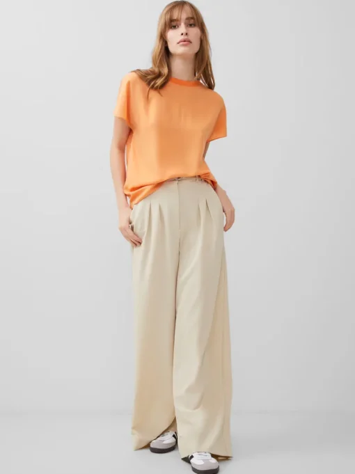 Crepe Light Crew Neck Top