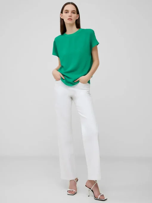 Crepe Light Crew Neck Top