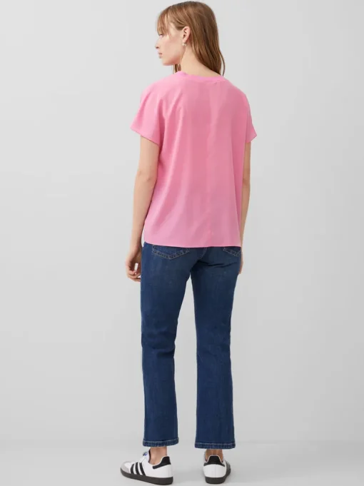 Crepe Light Crew Neck Top