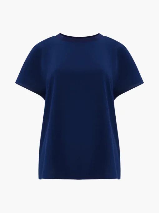 Crepe Light Crew Neck Top