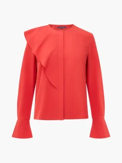 Crepe Light Recycled Asymmetric Frill Shirt