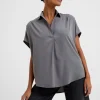 Crepe Light Recycled Popover Shirt