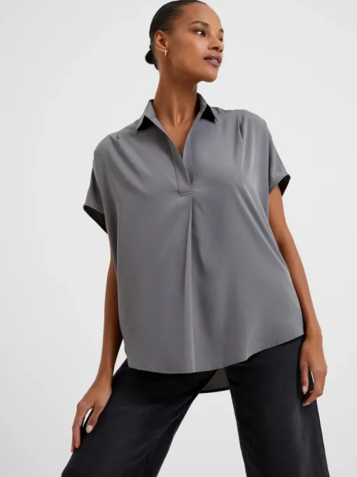 Crepe Light Recycled Popover Shirt