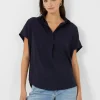Crepe Light Recycled Popover Shirt