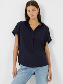 Crepe Light Recycled Popover Shirt