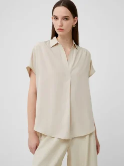 Crepe Light Recycled Popover Shirt