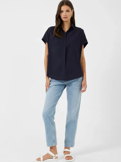 Crepe Light Recycled Popover Shirt