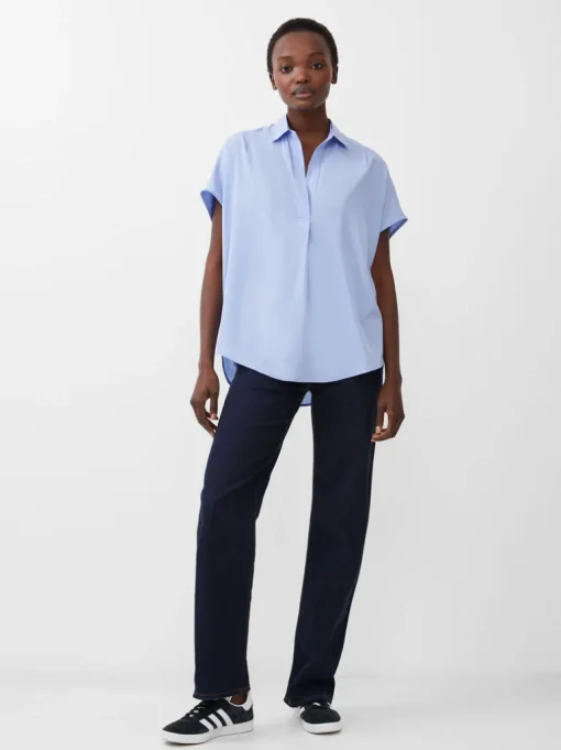 Crepe Light Recycled Popover Shirt