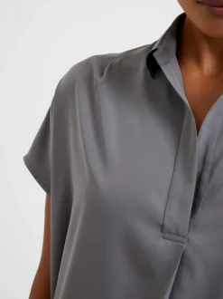 Crepe Light Recycled Popover Shirt