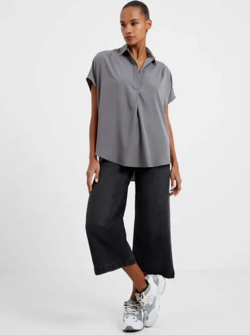Crepe Light Recycled Popover Shirt