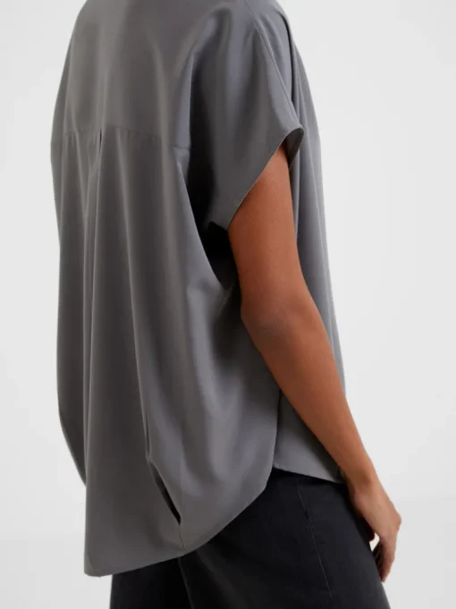 Crepe Light Recycled Popover Shirt