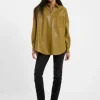 Crolenda PU Popover Shirt